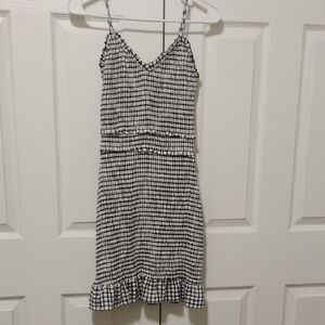 Skies Are Blue Monochrome Plaid Dress, Size XS